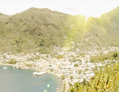 Prise de Vue Clip Musical - Sainte-Lucie, Caraïbes - Village Bord de Mer