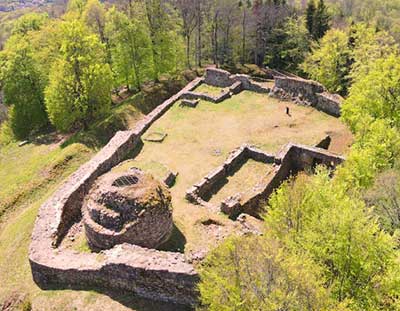 Photogrammétrie Aérienne par Drone du Vieux-Château de Rougemont-le-Château - Modèle 3D Texturé, Orthophoto par Drone